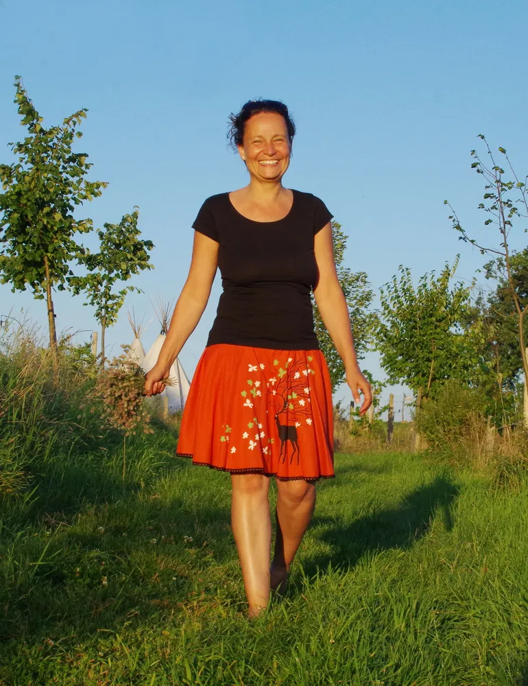 Sukně Čárymára kolová - želvy