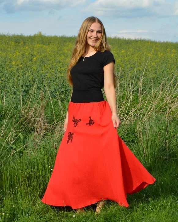 Sukně mušelínová dlouhá